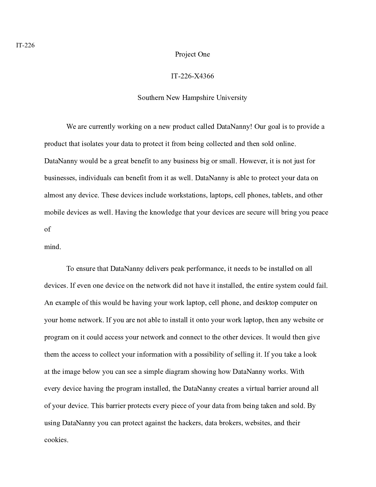 Preview image for Milestone 5 Project 1|  IT-226  Project One  IT-226-X4366  Southern New Hampshire Univ